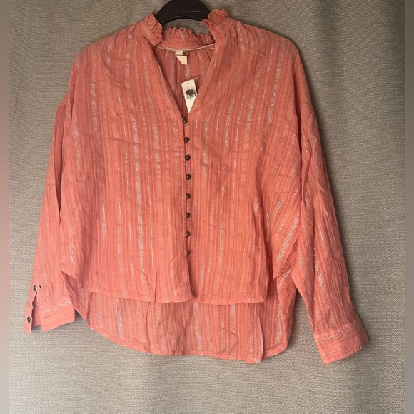 Anthropologie Pilcro oversized Boho Cottage blouse - Picture 3 of 14